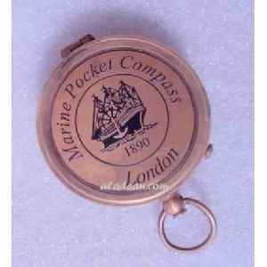 Brass Pocket Sundial Compass