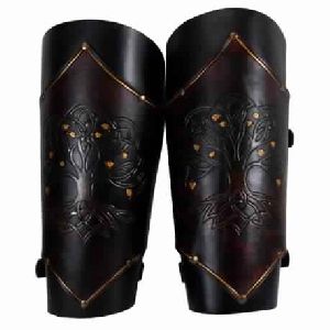 Celtic Leather Greaves Leg Armour