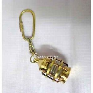 Solid Brass Lamp Keychain