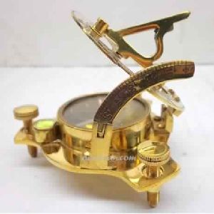 Steampunk Brass Sundial Compass