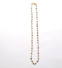 tourmaline stone gold plated Necklace