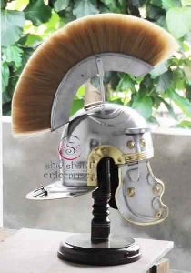 Roman Centurian Helmet W/White Plume