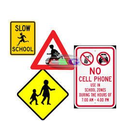 Yellow Aluminum School Safety Signs