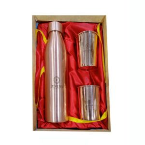 Dr. Copper Water Bottle with 2 Glass