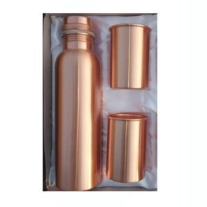 Q7 Copper Water Bottle with 2 Glass