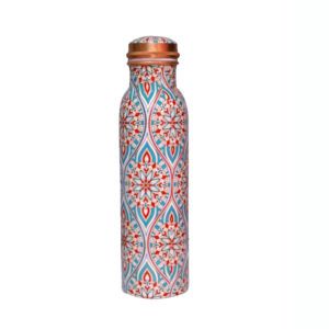 Q7 Meena Print Copper Water Bottle