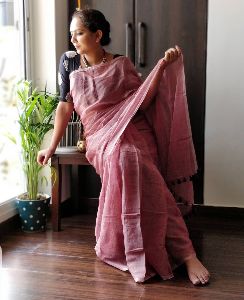 Linen sarees