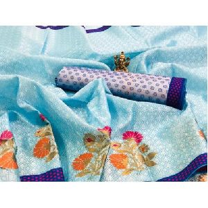 Stylish Printed Silk Saree