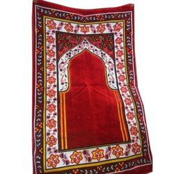 Multicolor Mosque Velvet Prayer Carpet 