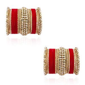 Velvet Metal Bangle Set