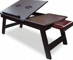 Wood Laptop Table With Drawer