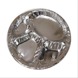 4 Compartment Disposable Silver Plate