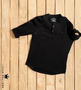 Black Full Sleeve Round Neck T-Shirt