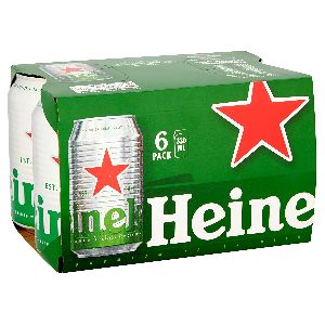 Heineken Lager Beer Can, 6 X 330ml