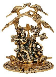 Brass Radha Krishna Statue