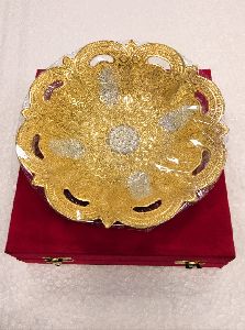 Silver and Gold Plated Brass Bowl
