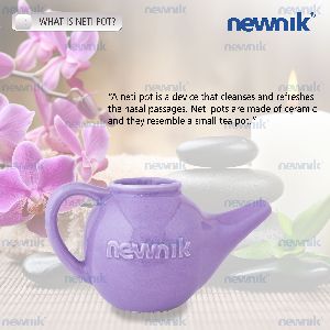 Newnik NP101 Neti Ceramic Pot (250ml, Purple) :
