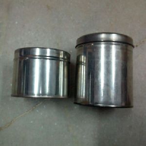 Round Silver Tin Box