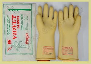 Electricity Rubber Hand Gloves