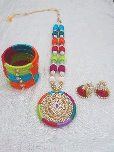 Silk Thread Necklace Set