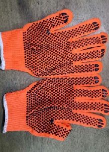 Full Finger Cotton Heavy Dotted Gloves