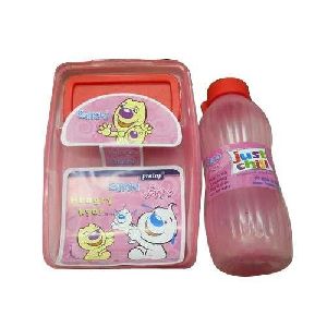 Kids Plastic Lunch Box And Water Bottle