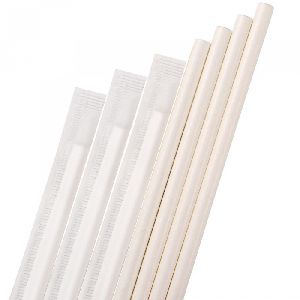 10mm White Paper Straws