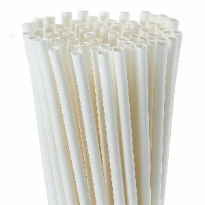 6mm White Paper Straws
