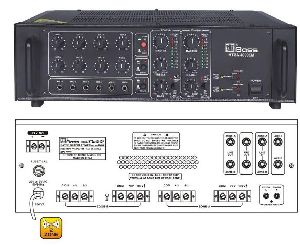 HTZA-4000EM Two Zone PA Amplifier