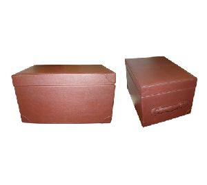 Brown Leather Laundry Return Box