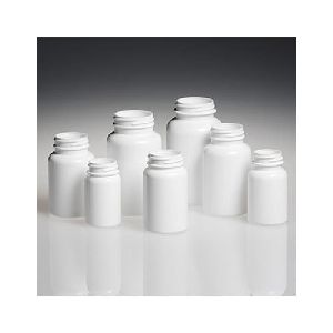 White Capsule Plastic Bottle