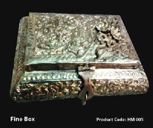 Handcrafted Flat Metal Box