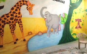 Wall Art For Kindergarten Playschool Wall Painting