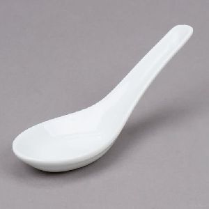 White Ceramic Spoon