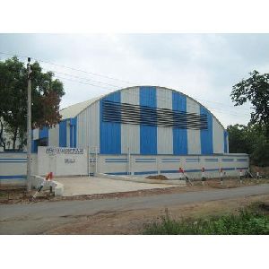 White Industrial Curve Shed