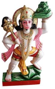 Veer Hanuman Marble Statue