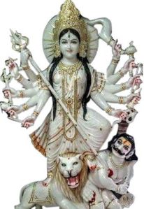 White Marble Durga Mata Statue