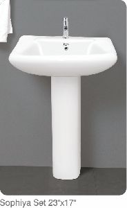 White Wash Basin With Pedestal