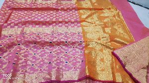 Banarasi  Cotton Silk Half n Half Weave Sarees