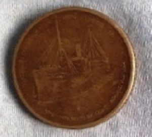 5 Rupees Ship Coin
