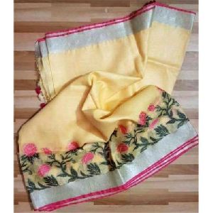 Linen Jacquard Saree