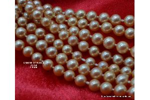 5.5 MM JAPAN CULTURE ROUND SHAPE GOLDEN COLOR PEARL BEADS