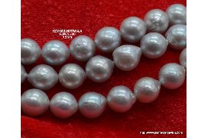 7.5 MM UNEVEN SHAPE GRAY COLOR FRESH WATER PEARL BEADS