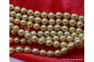 8-8.5 MM DROP SHAPE GOLDEN COLOR SOUTH SEA PEARL BEADS