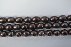 CHOCLATE COLOR RICE SHAPE FRESHWATER 10-11 MM PEARL BEADS