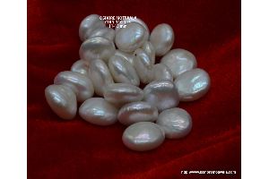 COIN SHAPE WHITE COLOR FRESHWATER LOOSE PEARL