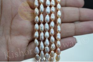 FRESHWATER DROP SHAPE PINK COLOR 5 MM PEARL BEADS