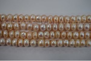 FRESHWATER FLAT SHAPE PINK COLOR 9 MM PEARL BEADS