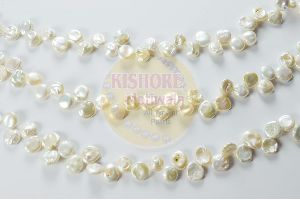FRESHWATER UNEVEN SHAPE CREAM COLOR PEARL BEADS