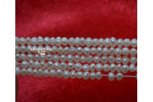 WHITE COLOR FRESHWATER NEAR ROUND SHAPE PEARL BEADS